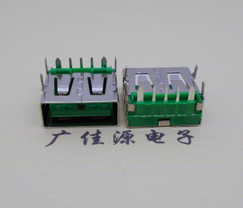 玉林5A大电流 快充接口 USB5p绿胶芯 常规母座