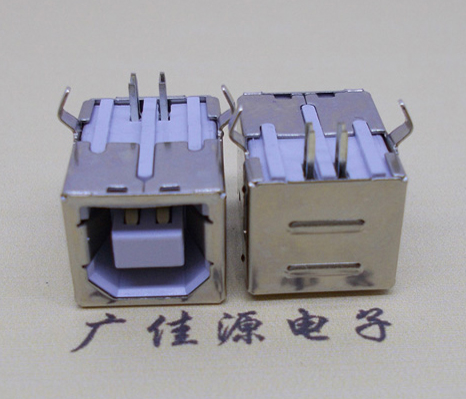 玉林USB BF90度母座 打印机接口 卧式插板DIP白胶
