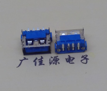 玉林AF短体10.0接口 蓝色胶芯 直边4pin端子SMT