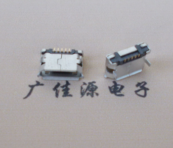 玉林Micro USB卷口 B型(无柱）插板脚间距6.4普通端子
