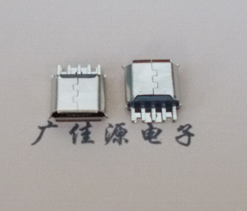 玉林Micro USB母座 防水接口焊线夹板式悬空翻边