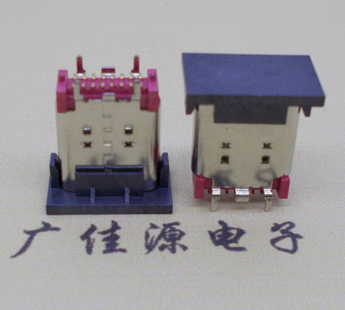 玉林Type-C16P母座立式贴片接口高H=10.5mm