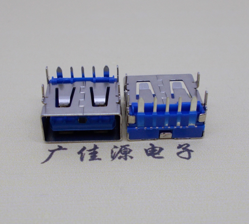 玉林 USB5安大电流母座 OPPO蓝色胶芯,快速充电接口
