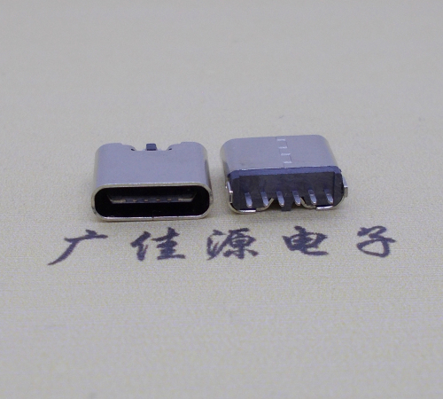 玉林立式插板Type-C6p母座接口H=6.9mm
