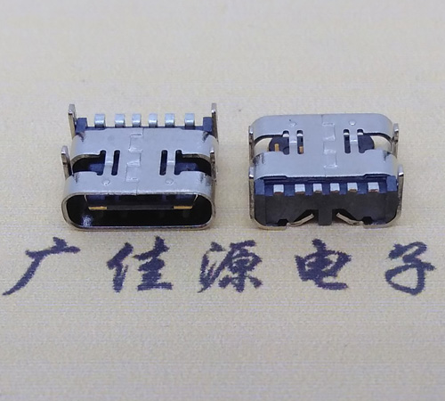 玉林卧式四脚插type-c6p母座接口