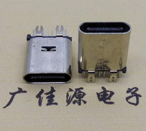 玉林直立式type-c14p母座接口 usb type-c连接器