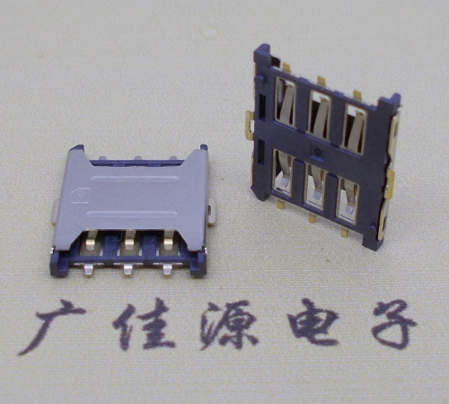 玉林厂家销售NANO SIM卡座 1.35H 6P微卡 插拔手机卡槽连接器